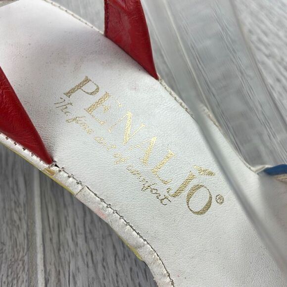 Penaljo Womens Strappy Multicolor Leather Open Toe Heels Size 4.5 - Picture 11 of 11
